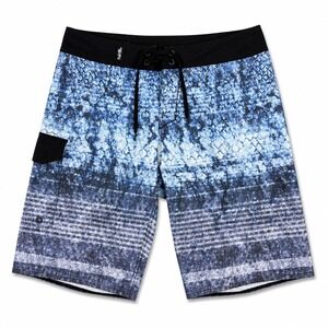 Salt Life SLX-QD Vapor Stretch Board Shorts Mens 32 Blue Quick Dry Surf Swim